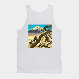 Ukiyo-E Mount Fuji Monkeys Tank Top